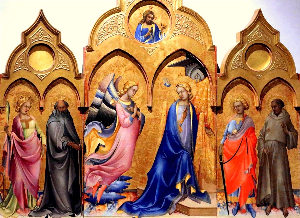 Lorenzo Monaco, Annunciation triptych, 1409, Uffizi, Florence