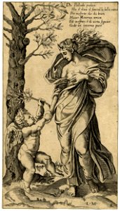 Lorenzo de Musi - Attributed to - Peace, personified as a woman standing in a landscape with a tree at right, Nn,7.13.5