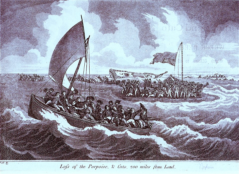Loss of the Porpoise & Cato 200 miles from land RMG PU6052