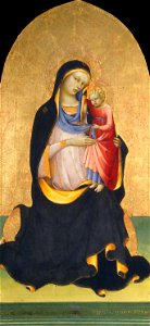 Lorenzo Monaco, Madonna of Humility, 1413, Washington NG. Free illustration for personal and commercial use.