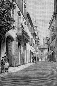 Loreto – Via Coronari (xilografia)
