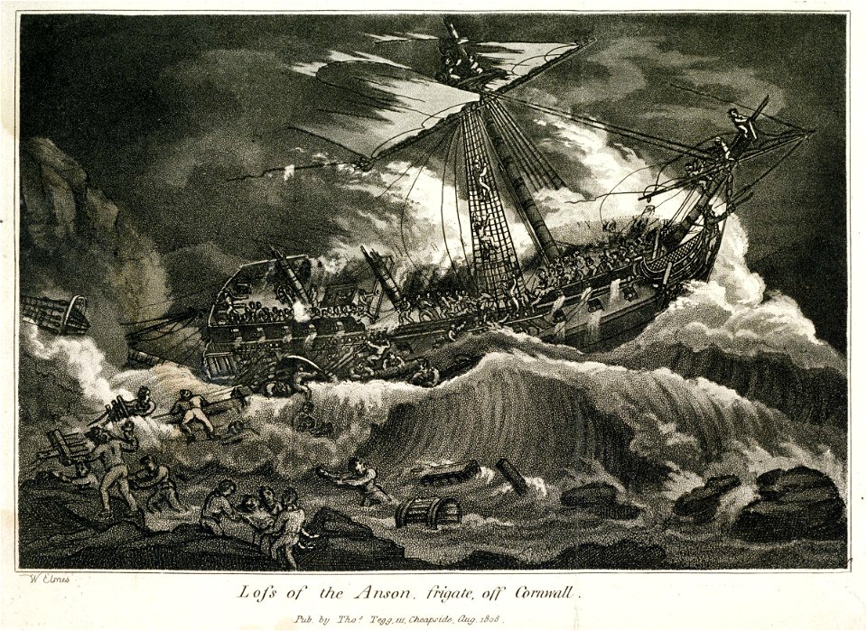 Loss of the Anson Frigate, off Cornwall RMG PU6006