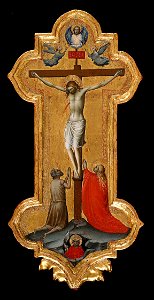 Lorenzo Monaco - Processional Cross with Saint Mary Magdalene and a Blessed Hermit - 1933.1032 - Art Institute of Chicago