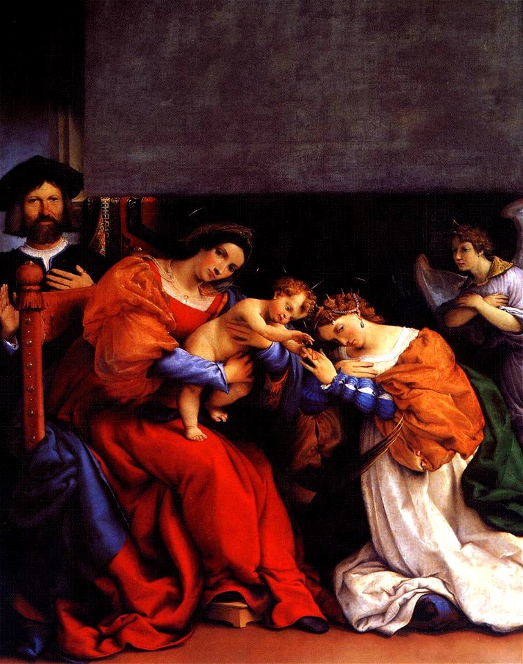 Lorenzo Lotto - The Mystic Marriage of St Catherine - WGA13684