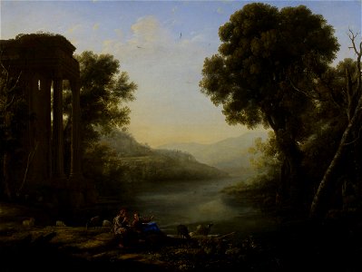 Claude Lorrain - Paysage pastoral (Minneapolis Institute of Arts). Free illustration for personal and commercial use.
