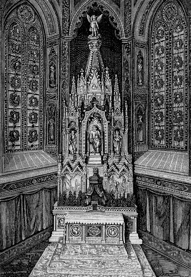 Loreto – Cappella di San Giuseppe, l’altare (xilografia)
