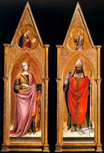 Lorenzo Monaco, St. Catherine. St. Caius. 1388-90, Galleria dell'Accademia, Florence