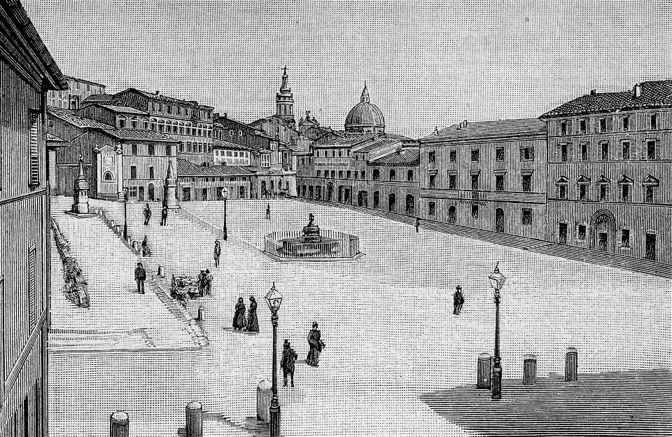 Loreto – Piazza dei Galli (xilografia)