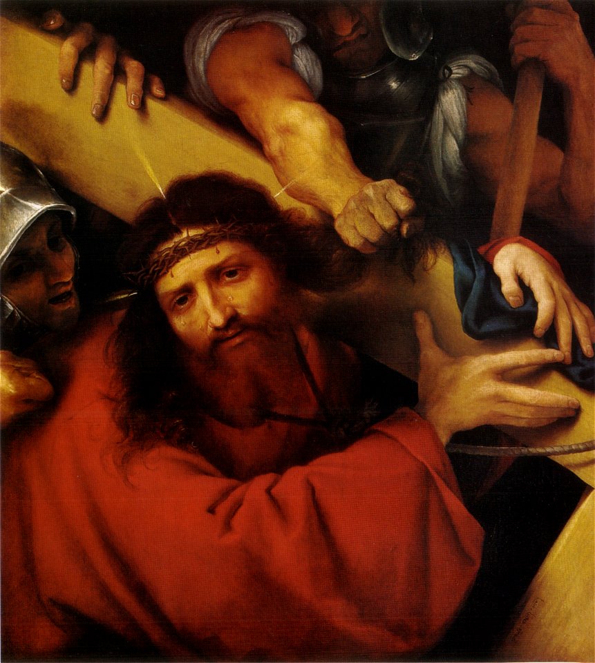 Lotto-lorenzo Keresztet cipelő Krisztus (1526)