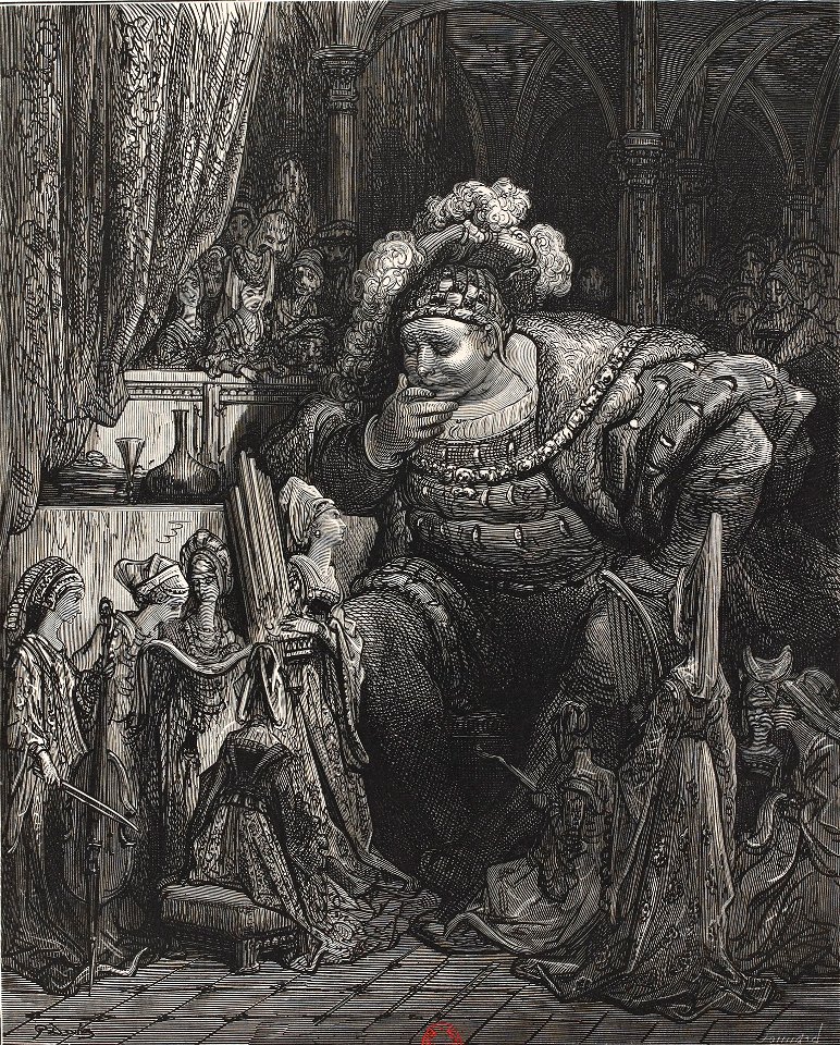 Louange aux sacro-saintes décrétales - Chapitre LI du Quart Livre illustré par Gustave Doré