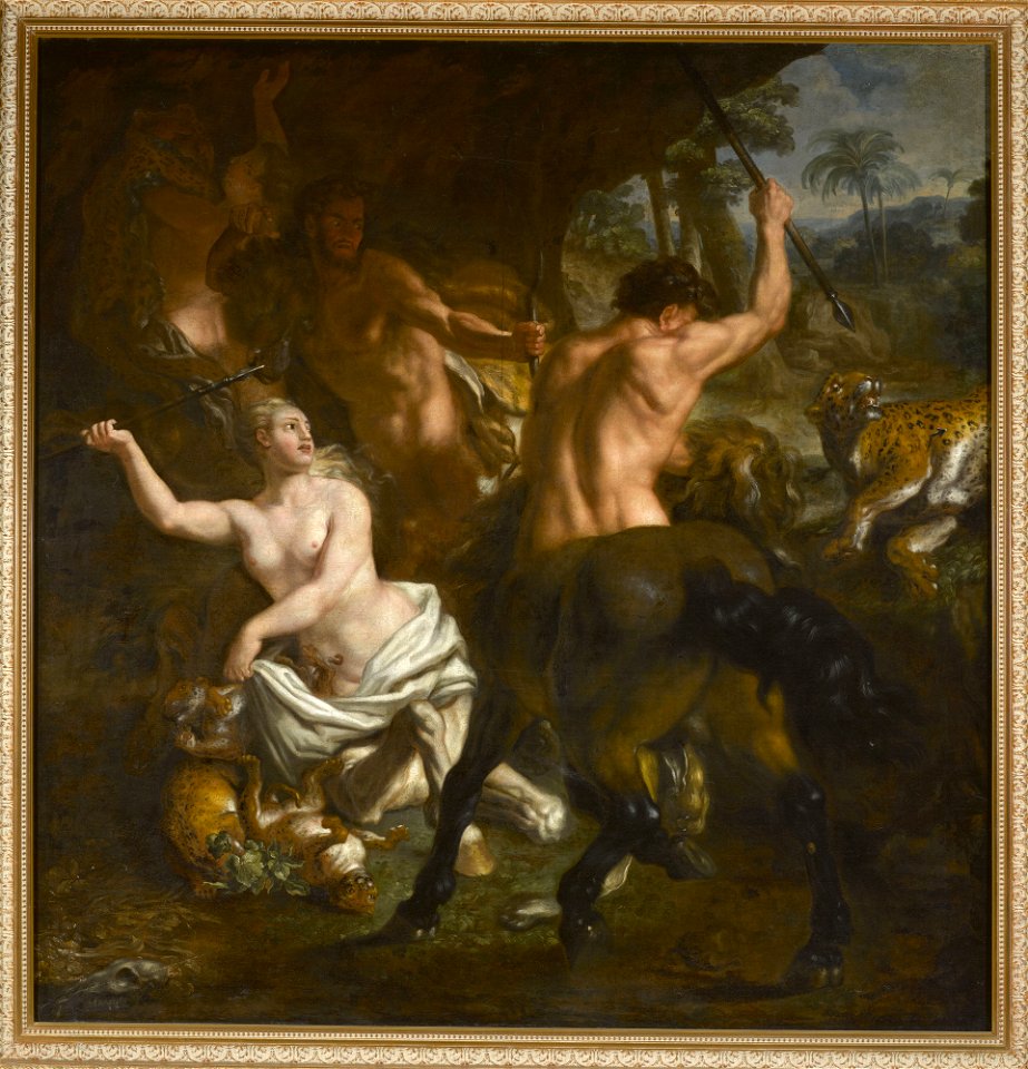 Louis de Silvestre - Centaurs fighting a leopard - M.Ob.2312 MNW - National Museum in Warsaw