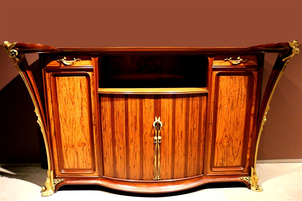 Louis Majorelle-Grand meuble d'appui nénuphar