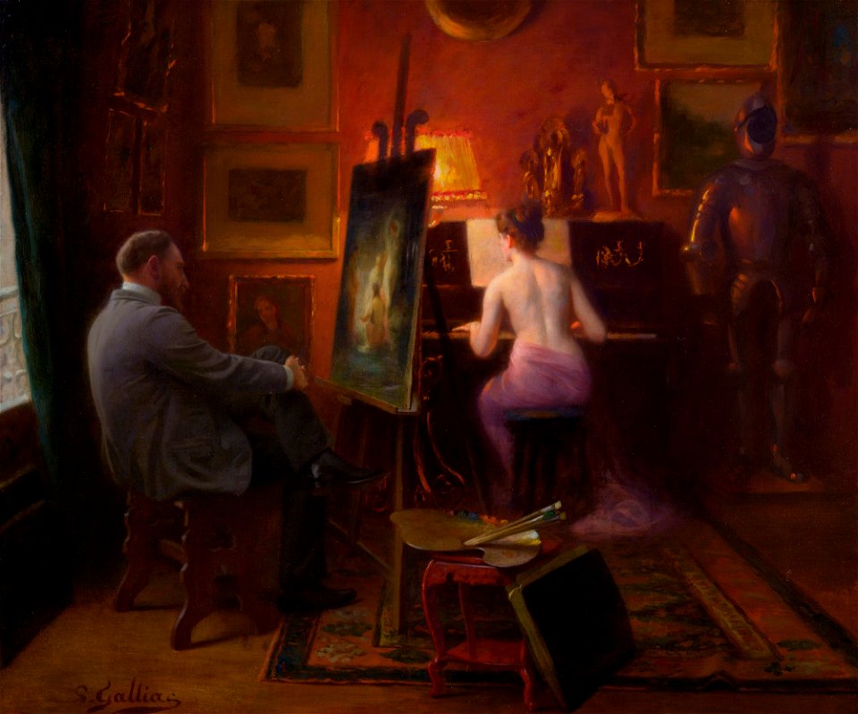 Louis Galliac The artist's model