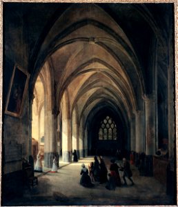 Louis Courtin - Vue intérieure de l'église Saint-Benoît-le-Bestouné , la nef méridionale - P2534 - Musée Carnavalet