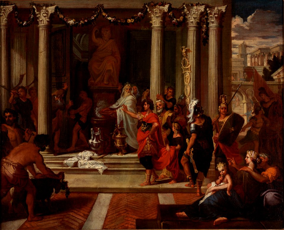 Louis Boullogne the Younger - Augustus Orders the Closing of the Doors of the Temple of Janus - 73.122 - Rhode Island School of Design Museum