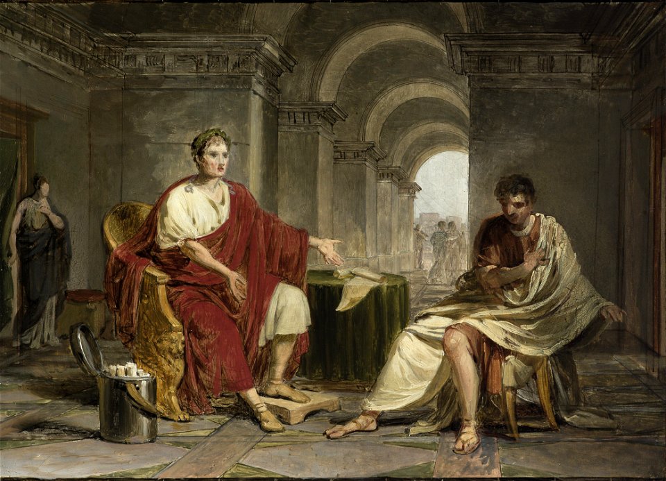 Louis André Gabriel Bouchet Augustus und Cornelius Cinna Magnus bozetto