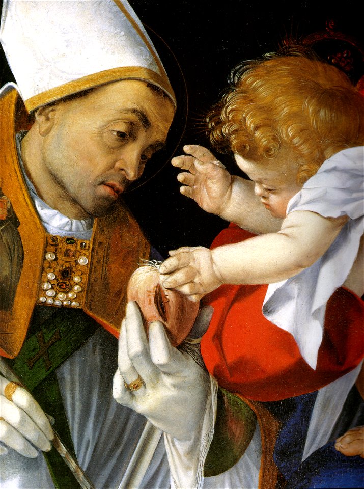 Lotto, gesù bambino e sant'gnazio di antiochia