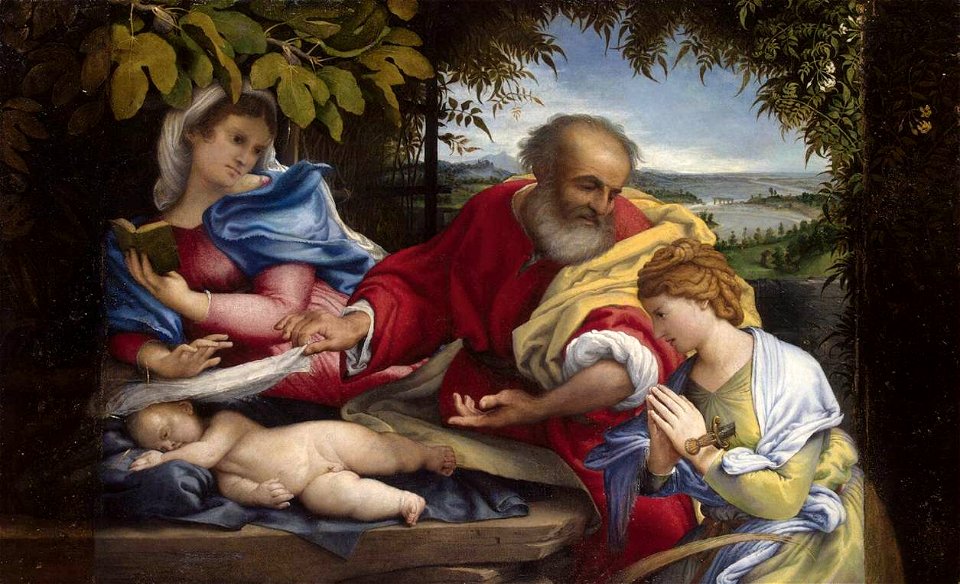 Lorenzo Lotto - Rest on the Flight into Egypt - WGA13710