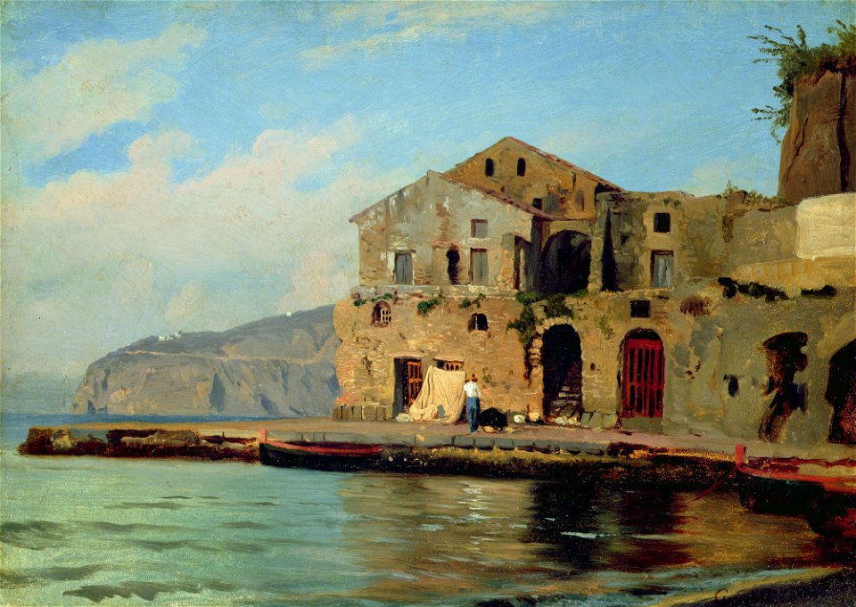 Louis Gurlitt - Strandhaus bei Sorrento