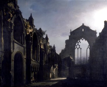 Louis Daguerre - The Ruins of Holyrood Chapel - Google Art Project