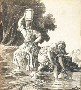 Lotz Ladies carrying of Water. Free illustration for personal and commercial use.