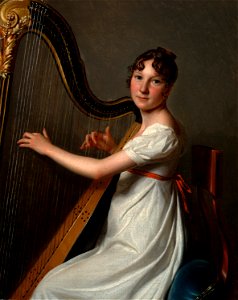 Louis Léopold Boilly - The Young Harpist - 1977.152 - Yale University Art Gallery. Free illustration for personal and commercial use.