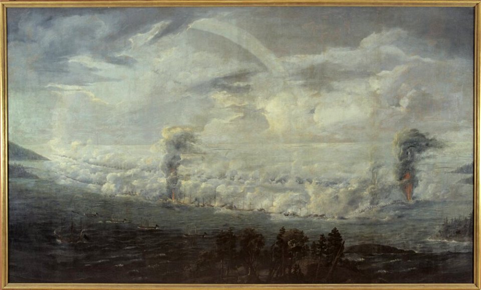 Louis Jean Desprez - Slaget vid Svensksund. den 9 juli 1790 - NMDrh 653 - Nationalmuseum