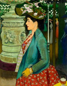Louis Anquetin Elégante de profil au Bal Mabille 1888