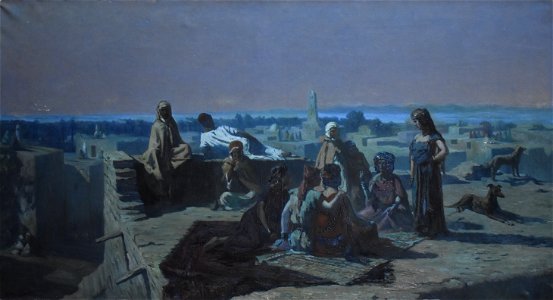 Louis François Cabanes - Soir dans l'oasis 02