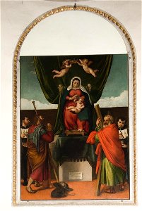 Lotto L. sec. XVI, Madonna in trono e Santi, Venezia