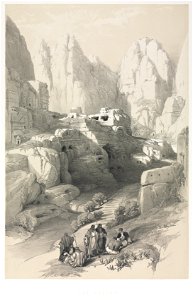 Louis Haghe (British, 1806-1885), F.G. Moon, David Roberts (British, 1796-1864) - The Holy Land, Syria, Idumea, Arabia, Egypt ^ Nubia, Petra - 2010.558 - Cleveland Museum of Art