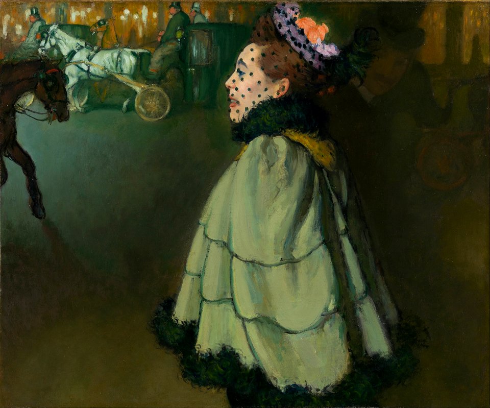 Louis Anquetin - Woman at the Champs-Élysées by night - Google Art Project