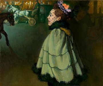 Louis Anquetin - Woman at the Champs-Élysées by night - Google Art Project