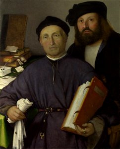 Lorenzo Lotto - The Physician Giovanni Agostino della Torre and his Son, Niccolò - Google Art Project