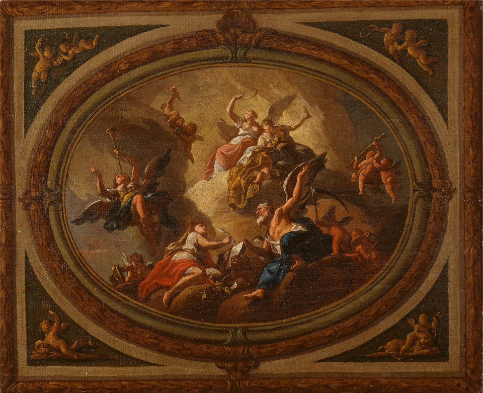 Louis Laguerre - Sketch for an oval ceiling - Google Art Project