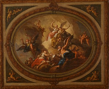 Louis Laguerre - Sketch for an oval ceiling - Google Art Project
