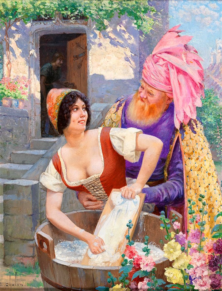 Louis Chalon Die Wäscherin