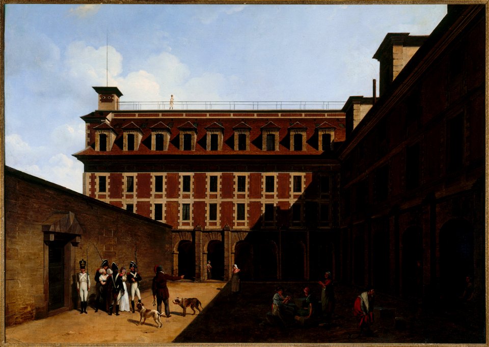 Louis Léopold Boilly - La prison des Madelonnettes, rue des Fontaines - P1310 - Musée Carnavalet