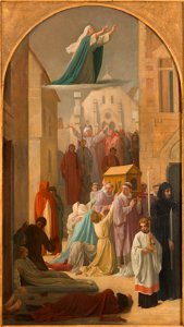 Louis Charles Timbal - Esquisse pour l'église Saint-Sulpice , Le miracle des Ardents - Procession de la châsse de sainte Geneviève - PPP4800 - Musée des Beaux-Arts de la ville de Paris