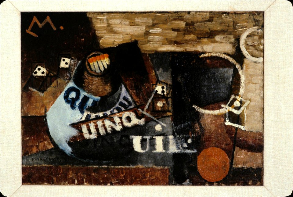 Louis C. Marcoussis - Still Life with Matches (Le Pyrogène Quinquina) - y1980-3 - Princeton University Art Museum