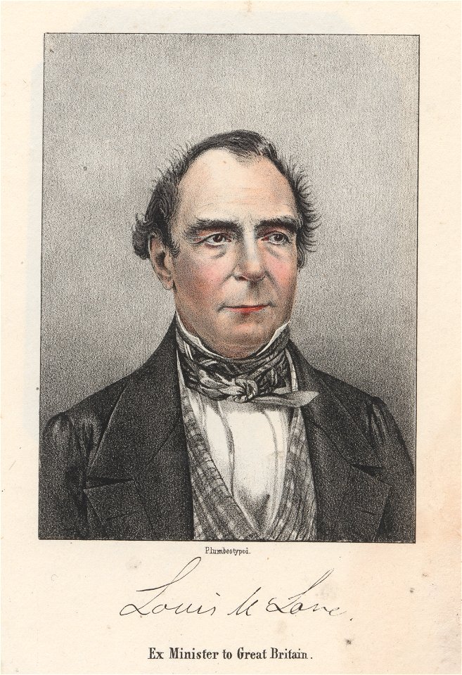 Louis McLane, Ex Minister to Great Britain, by John Plumbe, Jr., from the National Plumbeotype Gallery, 1847, lithograph on paper, from the National Portrait Gallery - NPG-NPG 78 84 UMcLane-000001