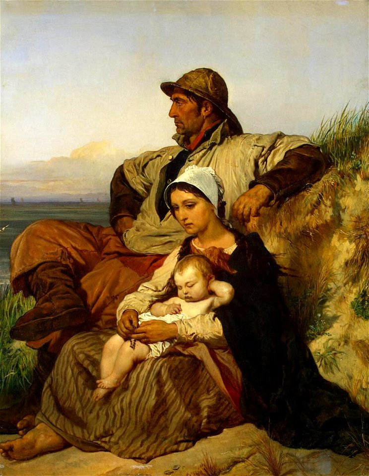 Louis Gallait - Fisherman's Family - WGA8438