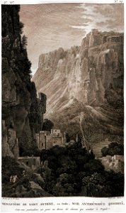 Louis-François Cassas, Monastère de Saint Antoine, en Arabe Mar Anthounious Qoshhya