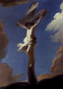 Louis de Silvestre - Christ on the Cross Formed by Clouds - WGA21330. Free illustration for personal and commercial use.