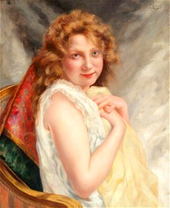 Louis Perrey Portrait einer jungen Frau