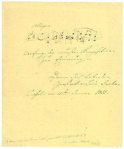 Louis Spohr Albumblatt 1855-01-25
