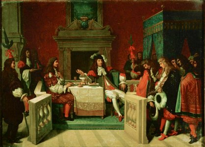 Louis XIV et Molière déjeunant à Versailles