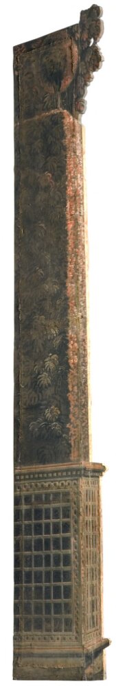 Louis Jean Desprez - Kuliss till Trägård till Christina, 10 delar, Kuliss för högra delen av scenen, del av häck - NMGrh 3818b - Nationalmuseum
