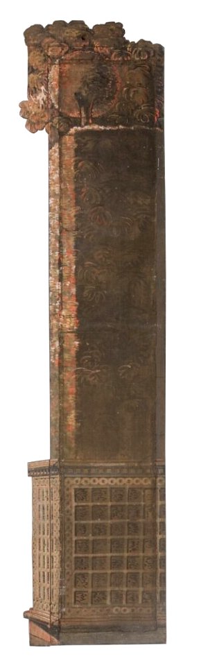 Louis Jean Desprez - Kuliss till Trägård till Christina, 10 delar, Kuliss för vänstra delen av scenen, del av häck - NMGrh 3818i - Nationalmuseum