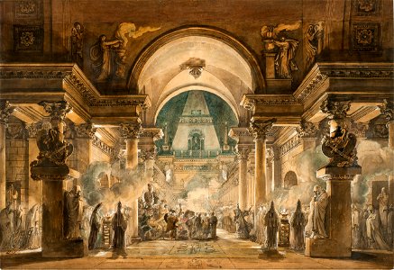 Louis-Jean Desprez - The Funeral Procession of Agamemnon